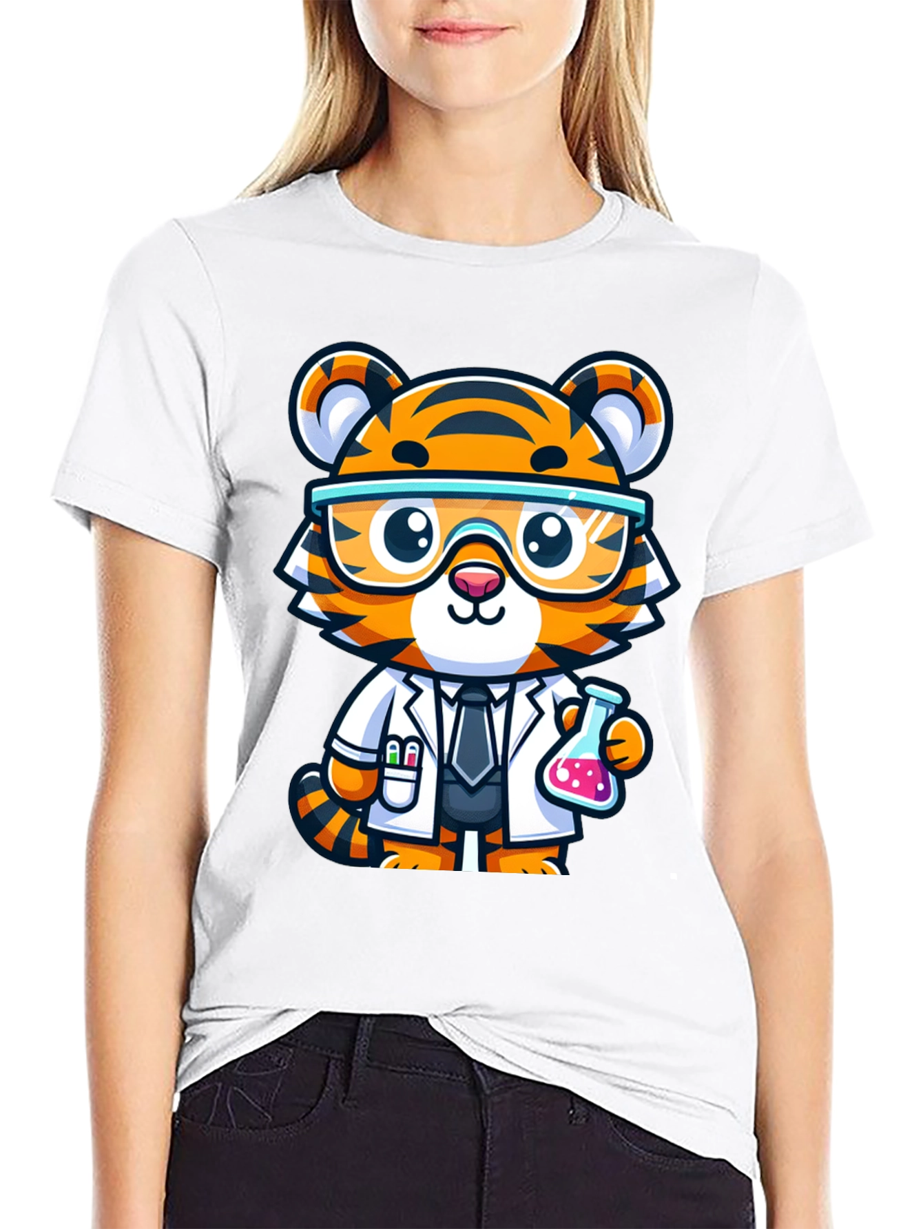 Scientist Tiger Graphic Tee