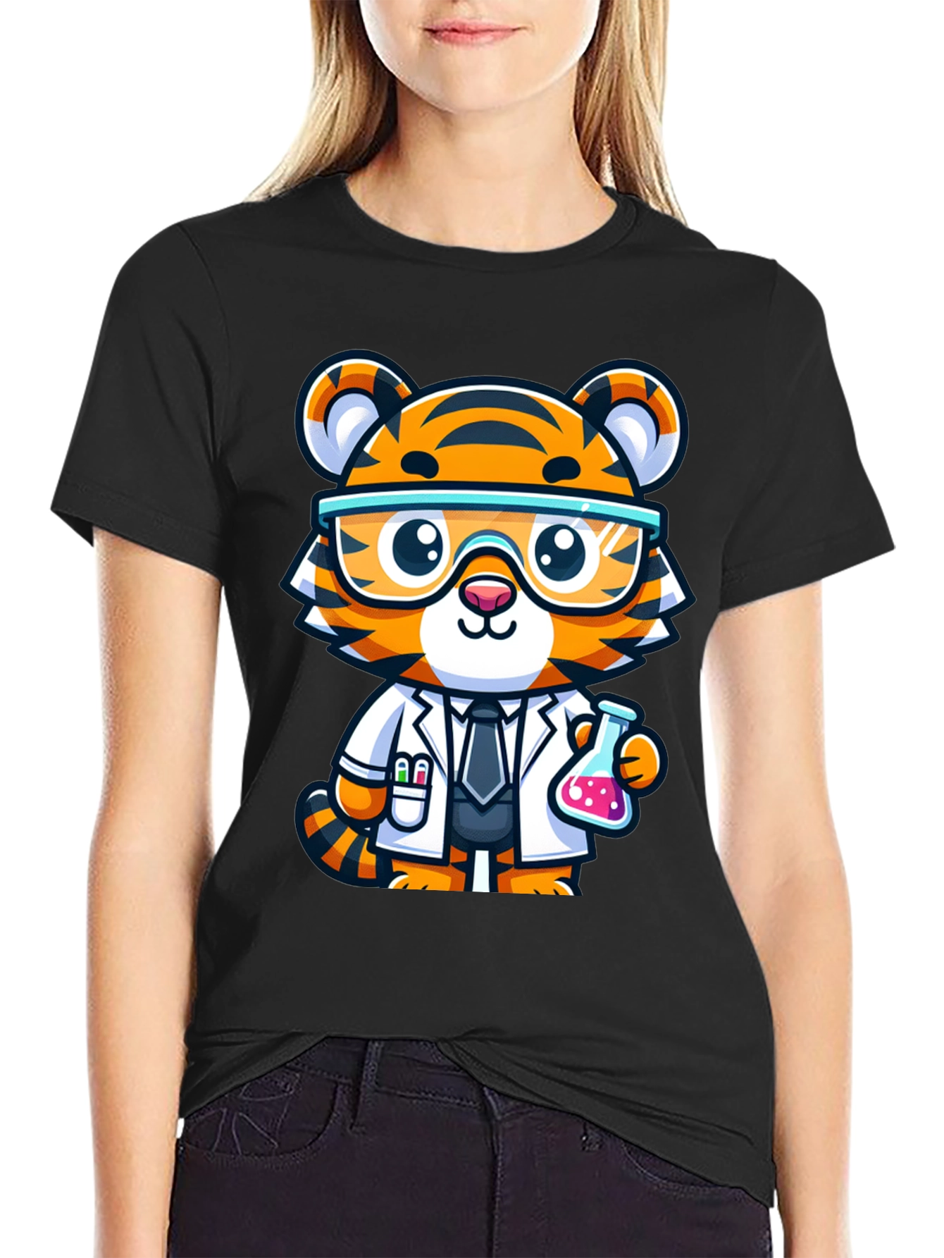 Scientist Tiger Graphic Tee
