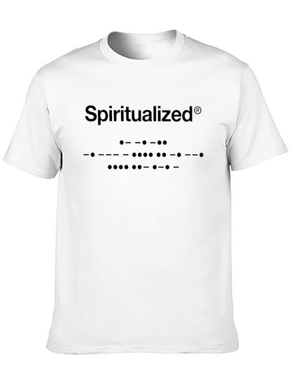 Spiritualized Band Logo Morse Code Black T-Shirt