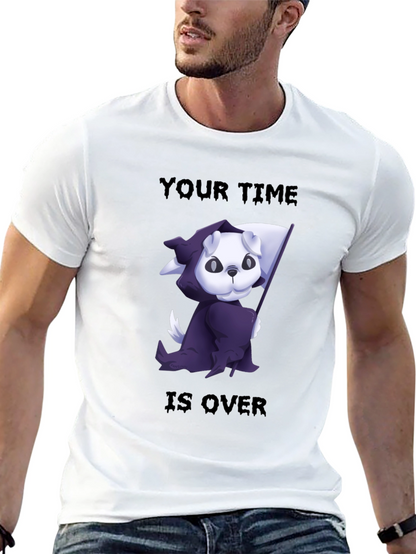 Grim Reaper Dog T-Shirt - Your Time is Over!