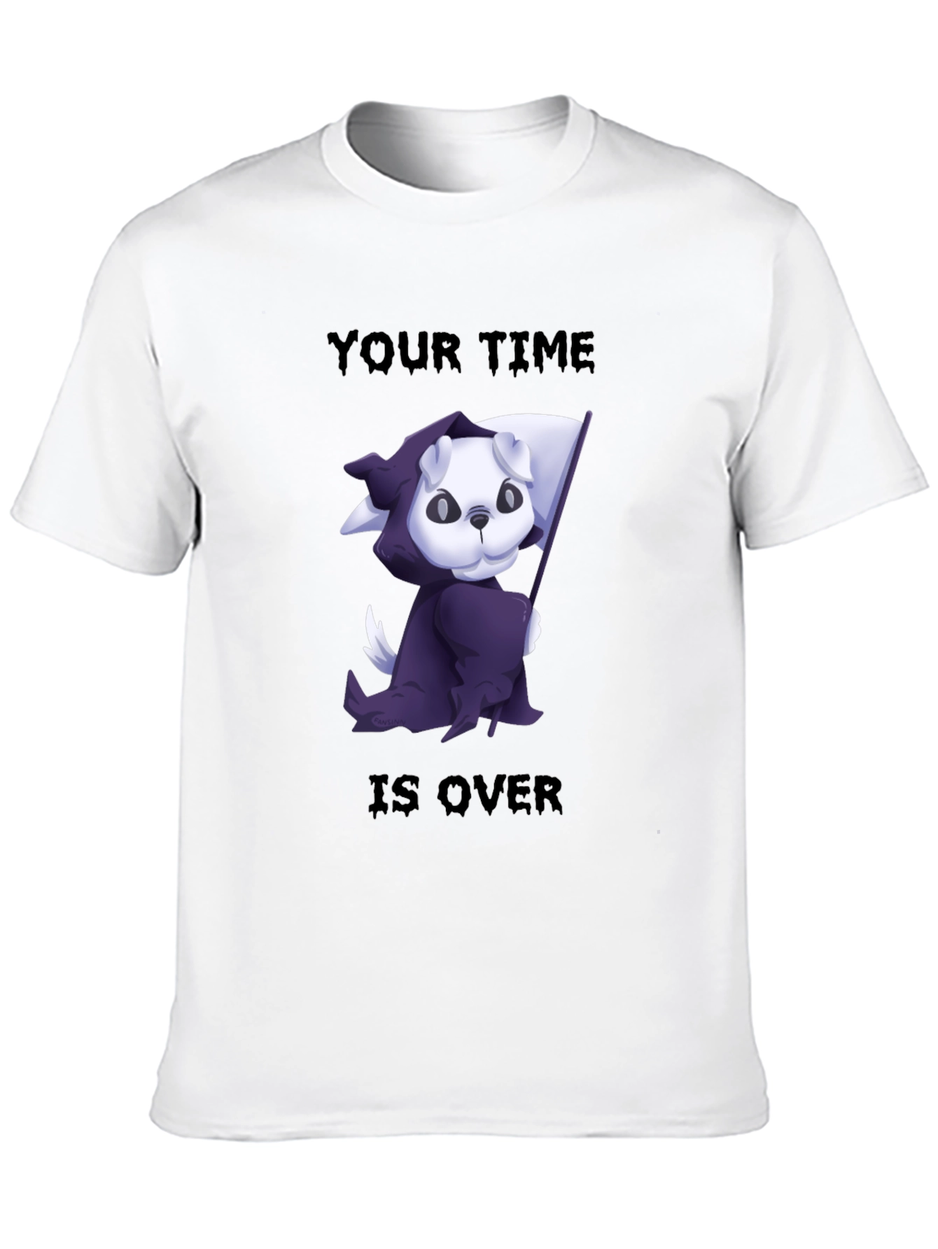 Grim Reaper Dog T-Shirt - Your Time is Over!
