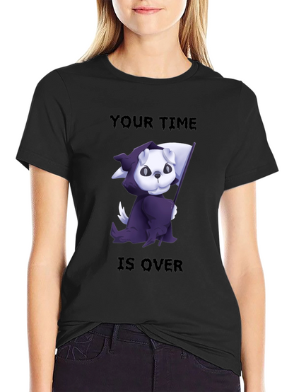 Grim Reaper Dog T-Shirt - Your Time is Over!