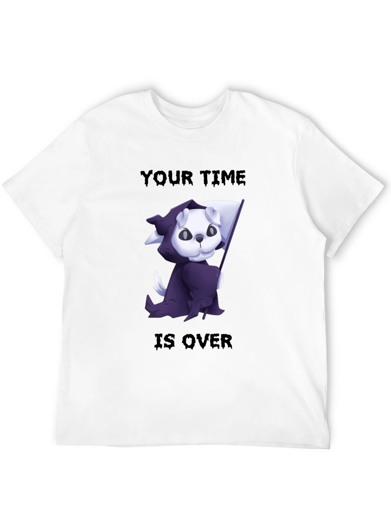 Grim Reaper Dog T-Shirt - Your Time is Over!