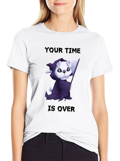 Grim Reaper Dog T-Shirt - Your Time is Over!