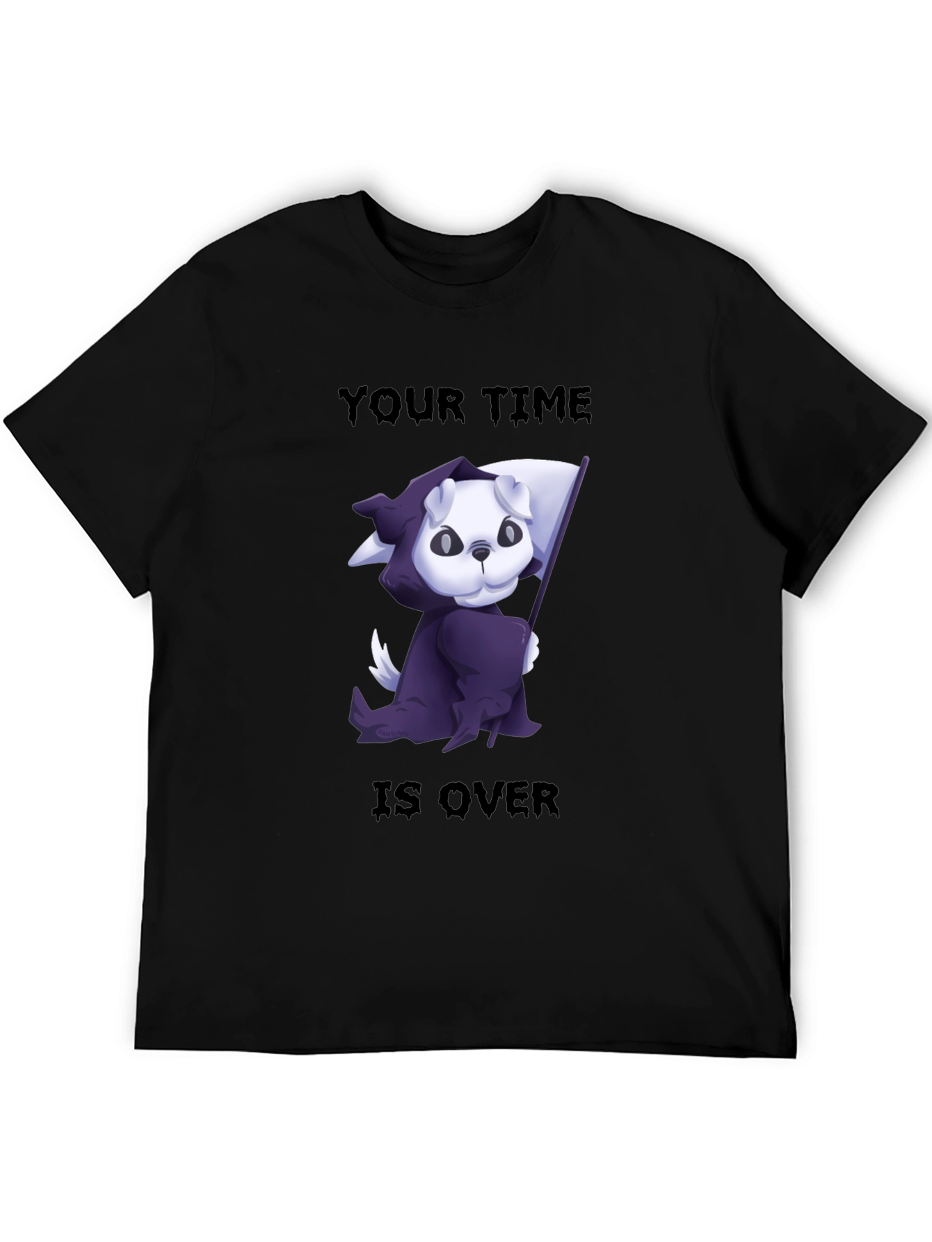 Grim Reaper Dog T-Shirt - Your Time is Over!