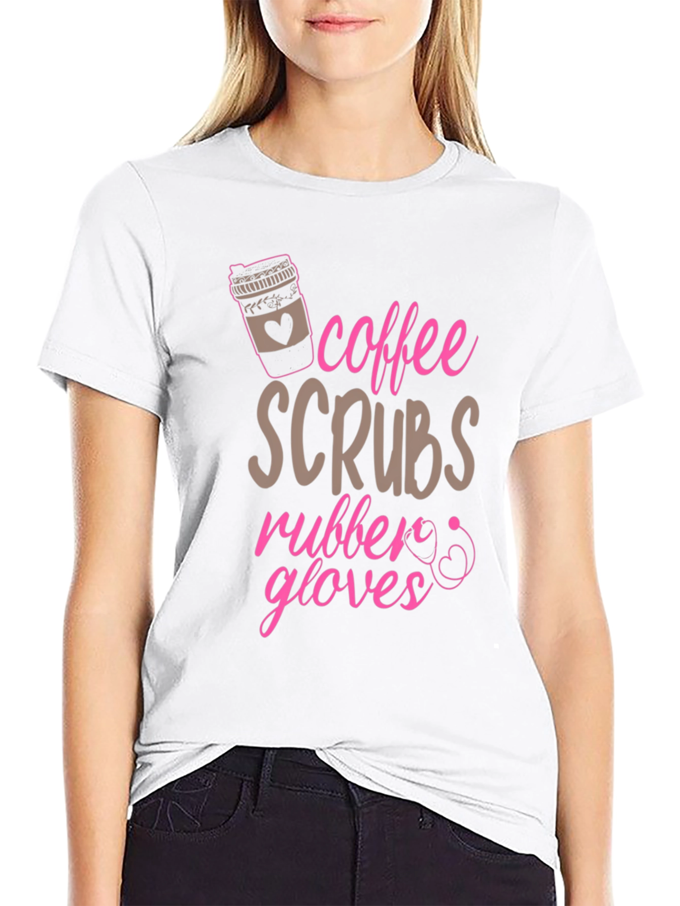 Coffee Scrubs Rubber Gloves Tee