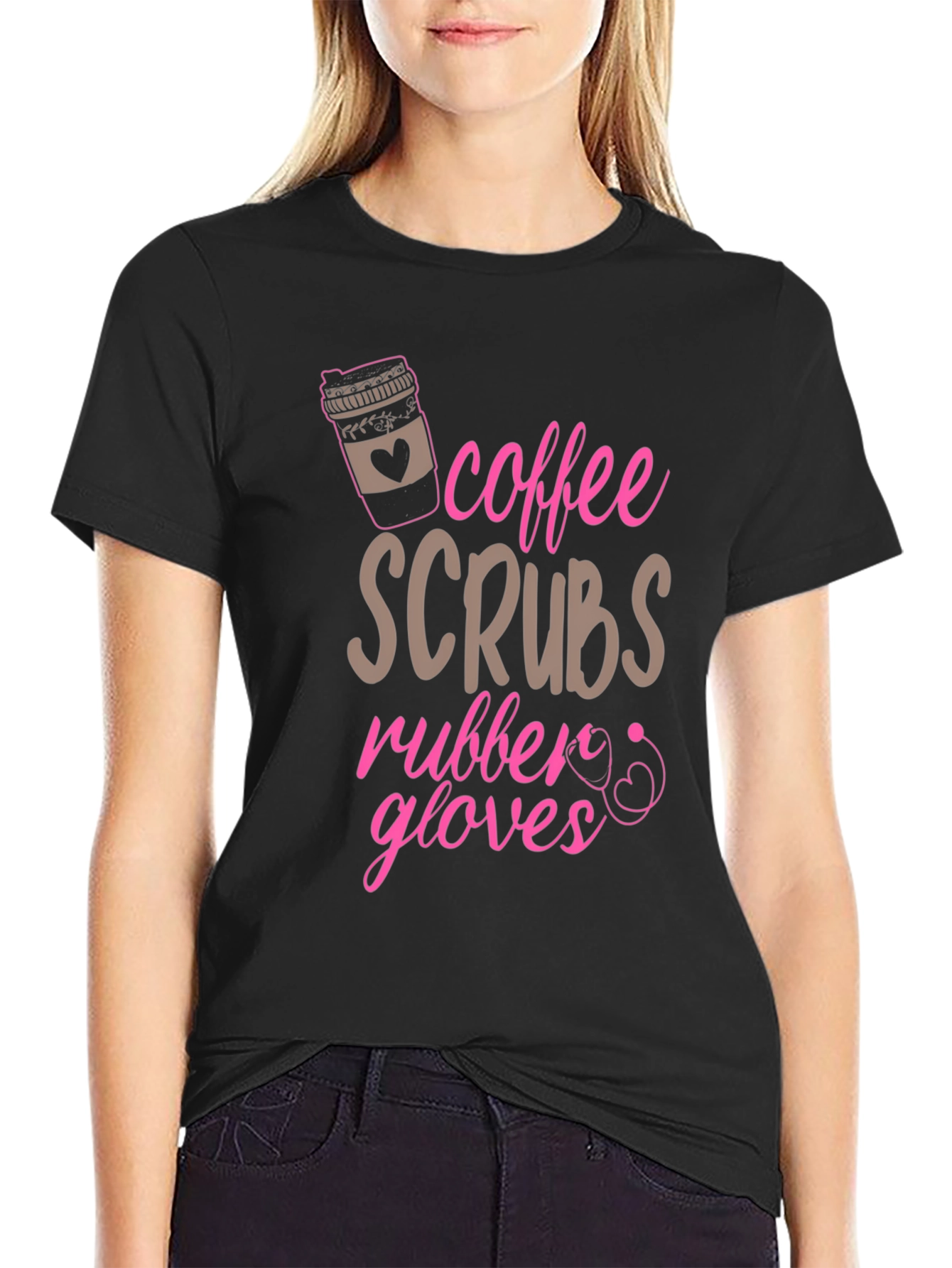 Coffee Scrubs Rubber Gloves Tee