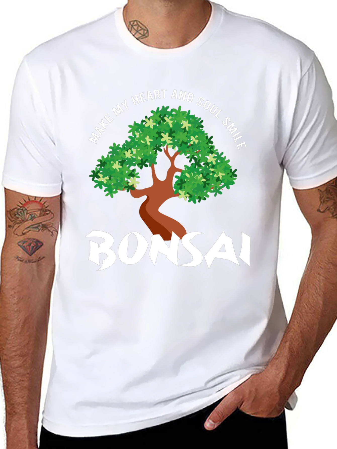 Bonsai Heart & Soul Smile Graphic T-Shirt