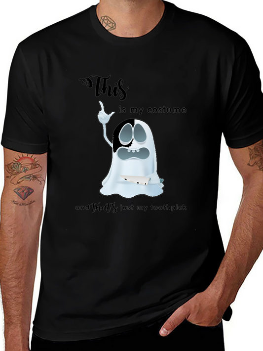 Humorous Ghost Costume Graphic T-Shirt