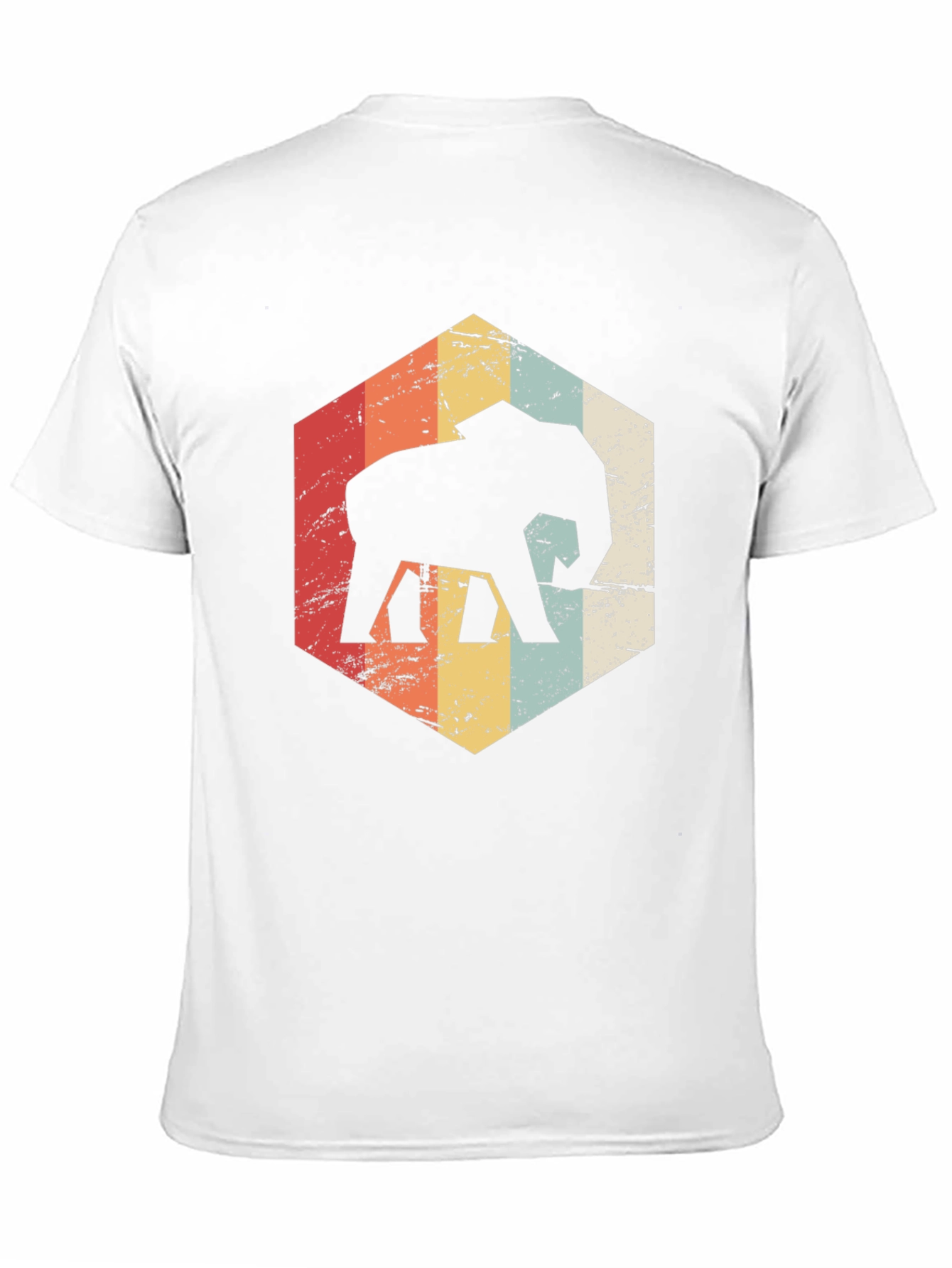 Retro Elephant Graphic Tee - Black