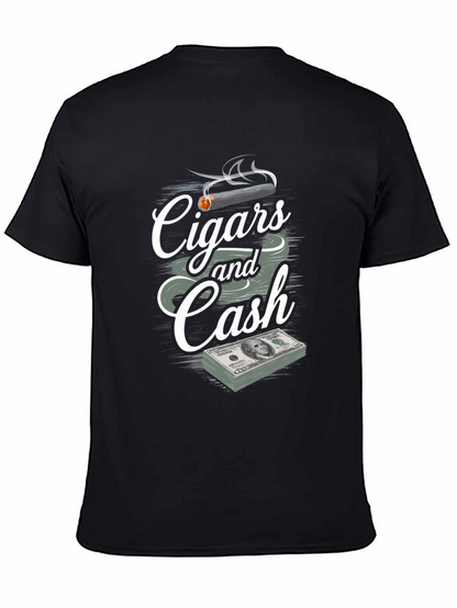 Cigars and Cash Graphic Print T-Shirt