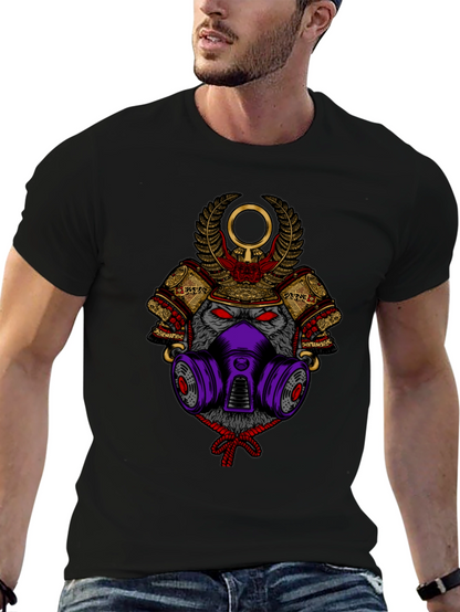 Samurai Wolf Graphic Tee - Unique Style