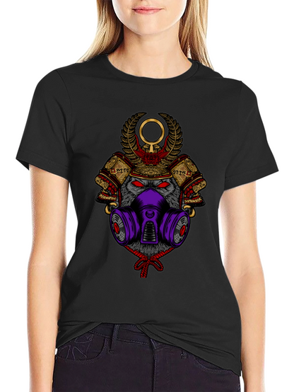 Samurai Wolf Graphic Tee - Unique Style