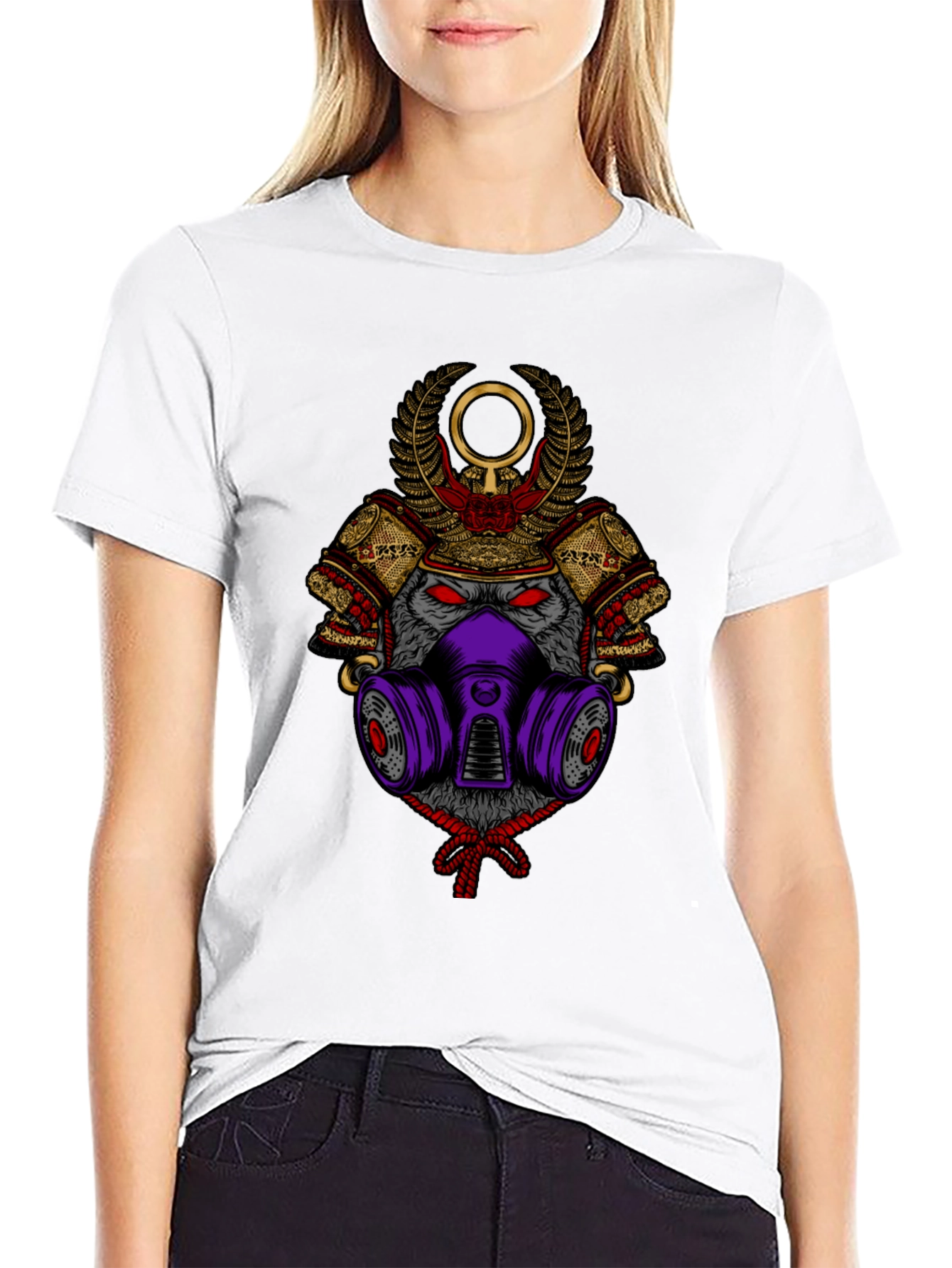 Samurai Wolf Graphic Tee - Unique Style