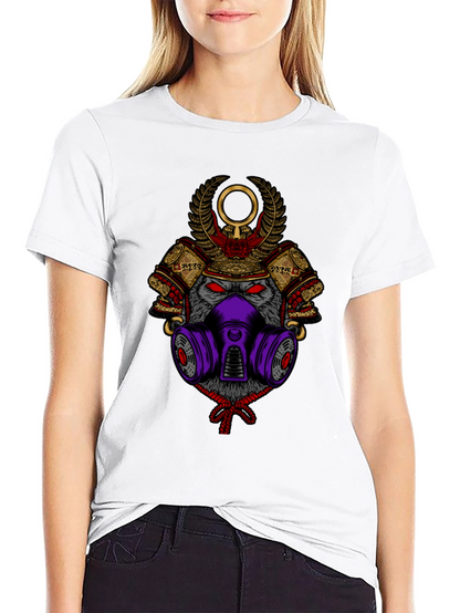 Samurai Wolf Graphic Tee - Unique Style