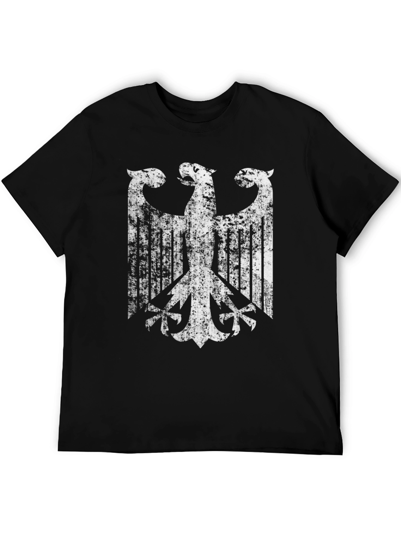 Distressed Eagle Graphic Black T-Shirt