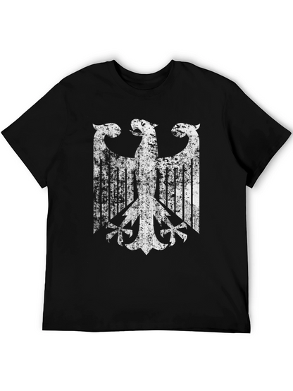 Distressed Eagle Graphic Black T-Shirt
