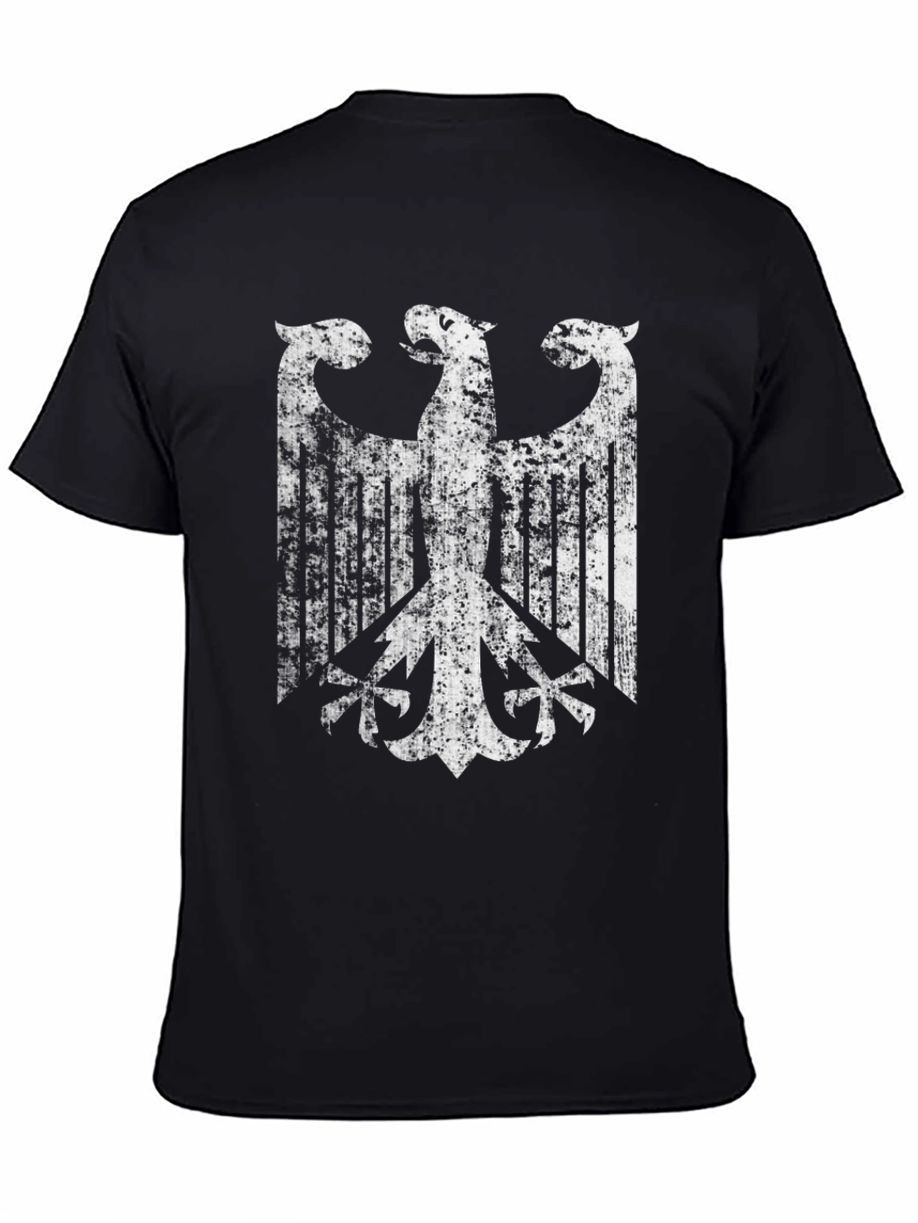 Distressed Eagle Graphic Black T-Shirt