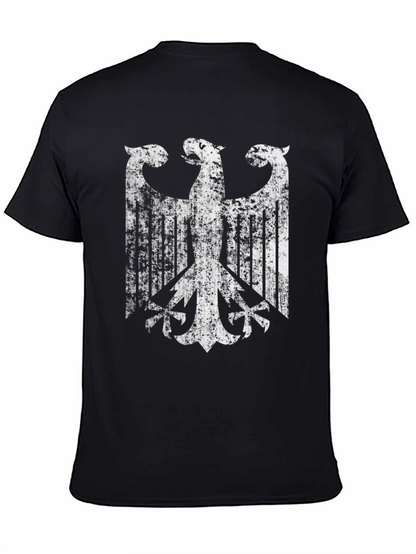 Distressed Eagle Graphic Black T-Shirt