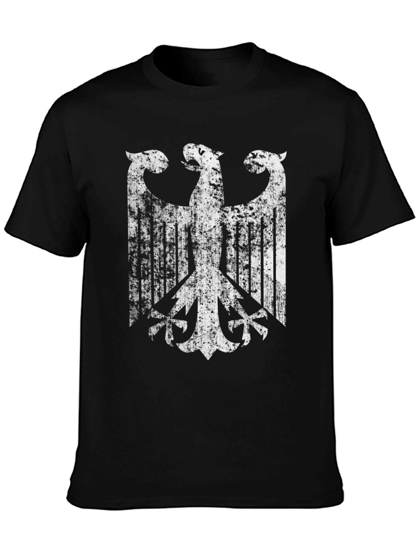 Distressed Eagle Graphic Black T-Shirt