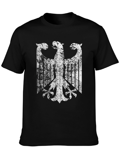 Distressed Eagle Graphic Black T-Shirt