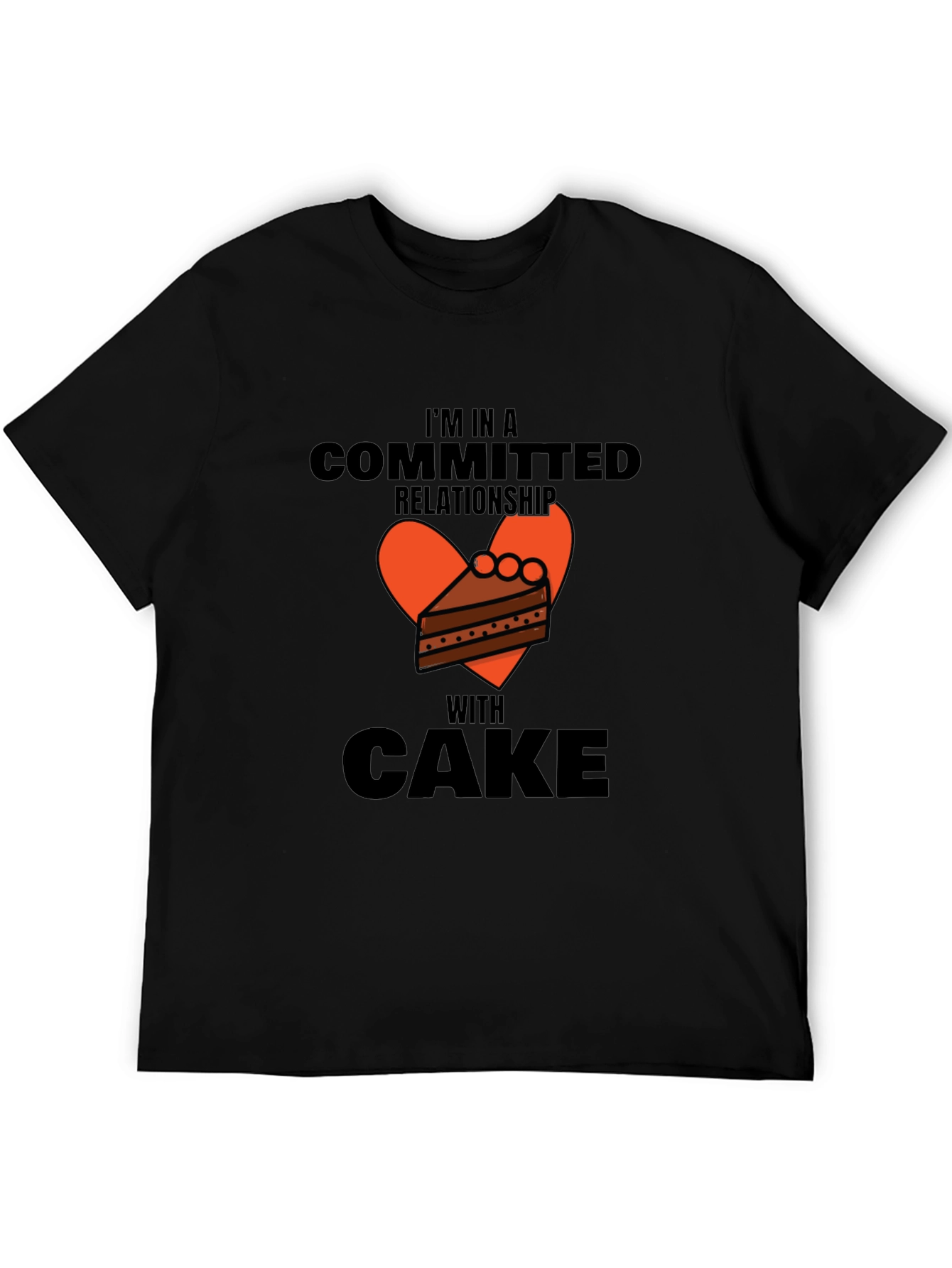 Committed to Cake Graphic Tee -  Novelty T-Shirt
