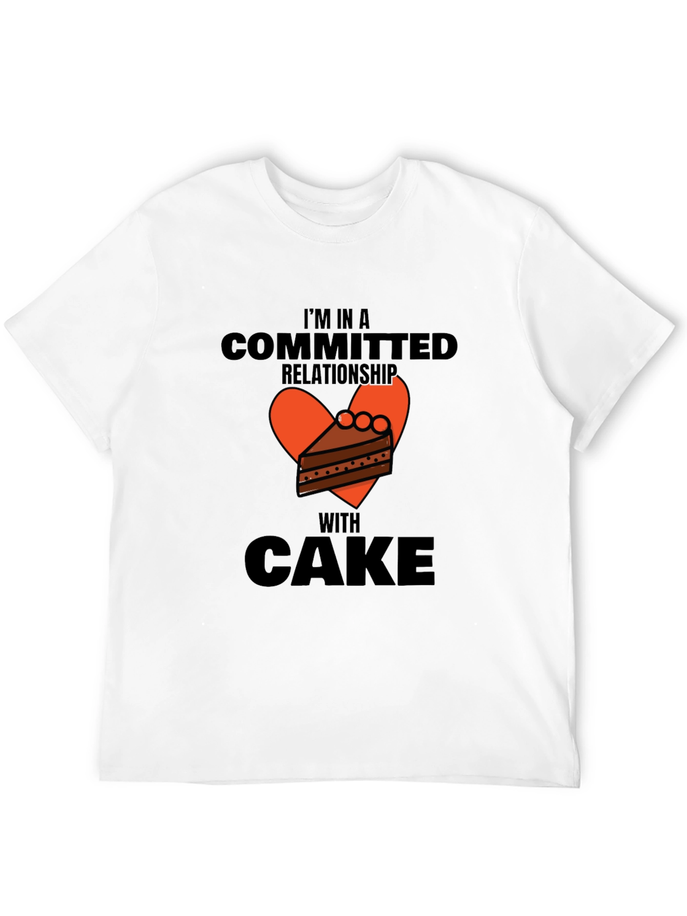 Committed to Cake Graphic Tee -  Novelty T-Shirt