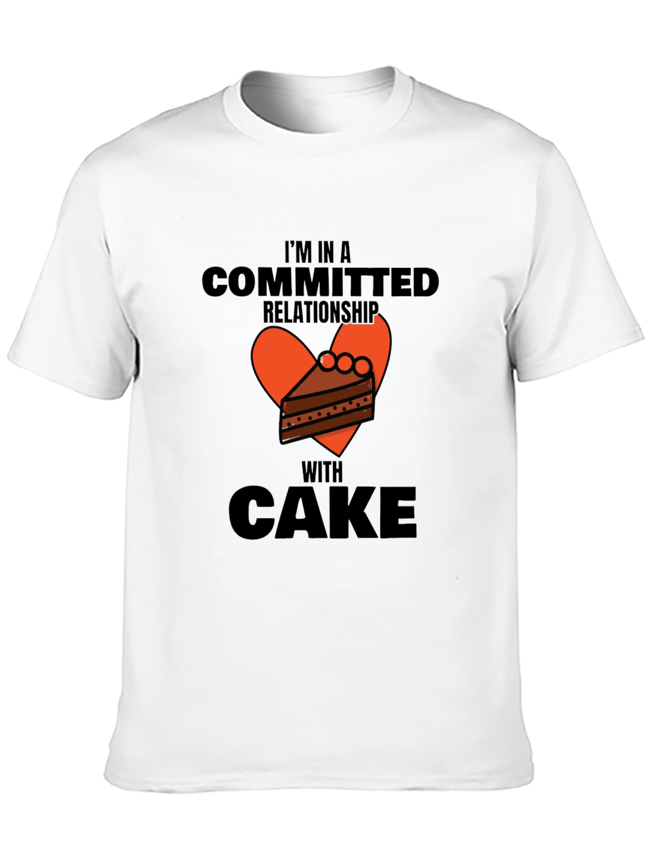 Committed to Cake Graphic Tee -  Novelty T-Shirt