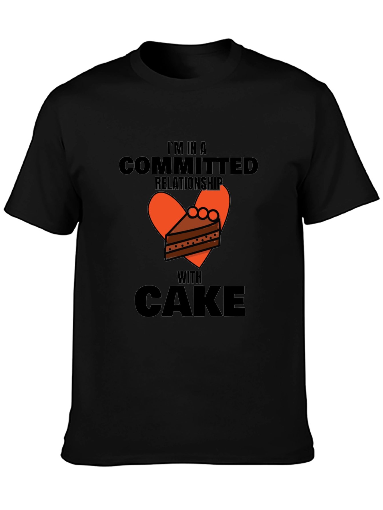 Committed to Cake Graphic Tee -  Novelty T-Shirt
