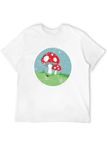 Mushroom Circle Graphic Tee - Black