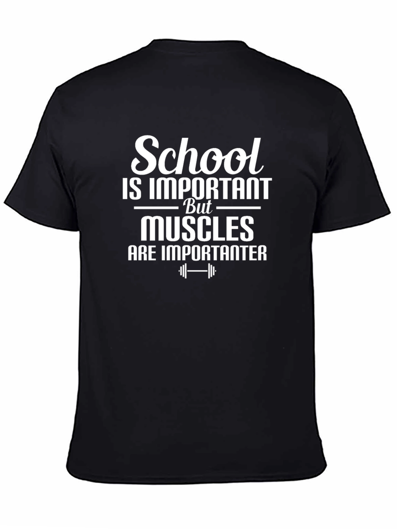 School vs. Muscles Graphic T-Shirt