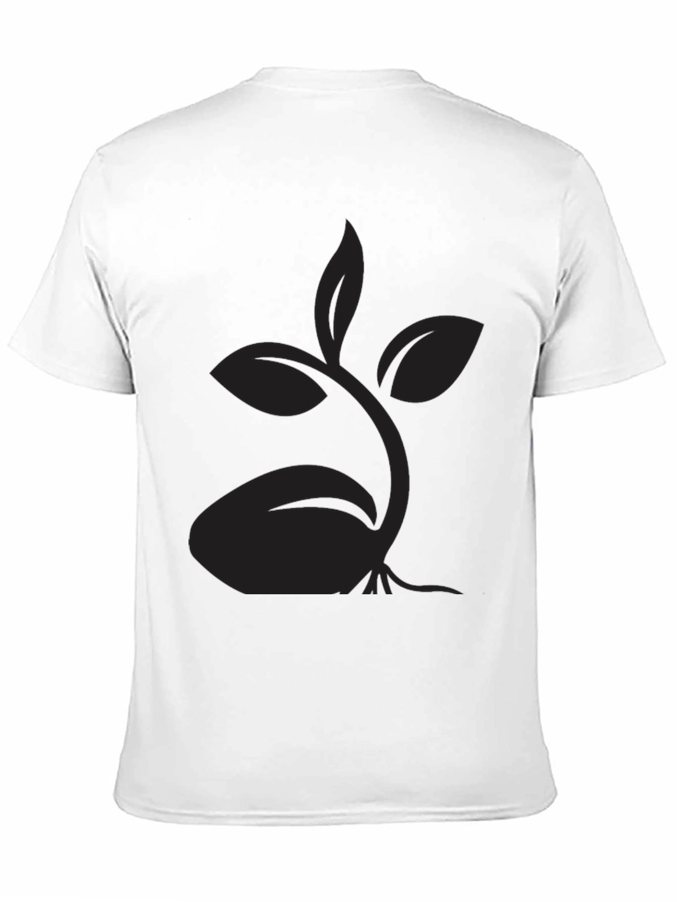 Black T-Shirt with Sprout Design