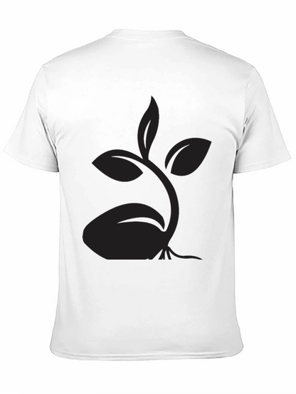 Black T-Shirt with Sprout Design