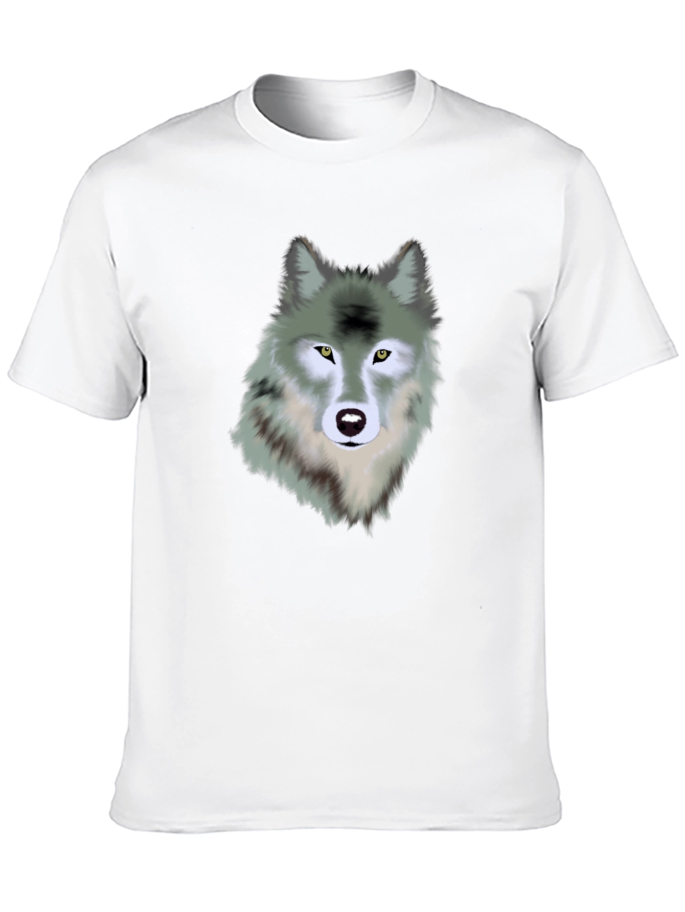 Wolf Graphic Print Black T-Shirt for Men