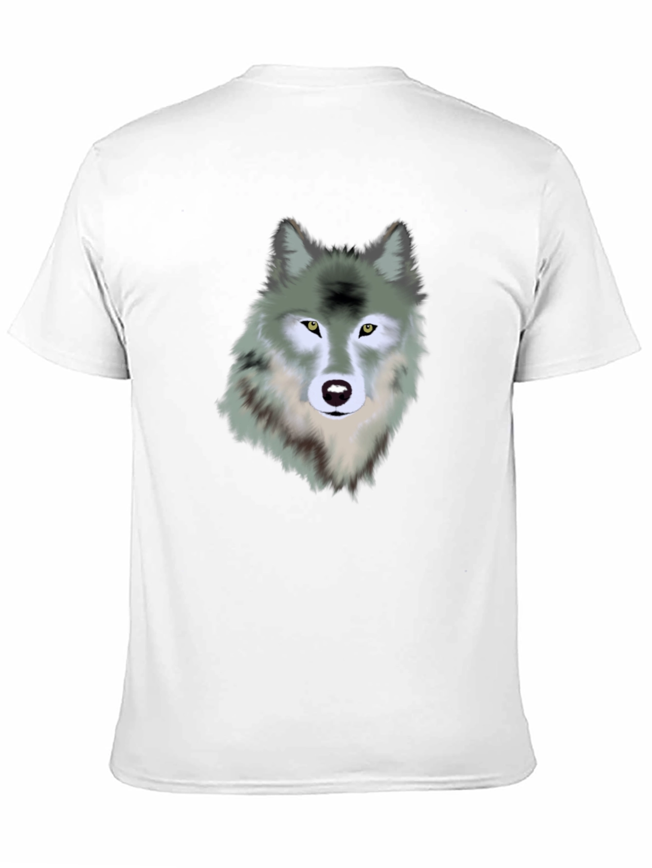 Wolf Graphic Print Black T-Shirt for Men
