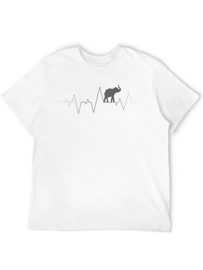 Elephant Heartbeat Graphic Tee - Black