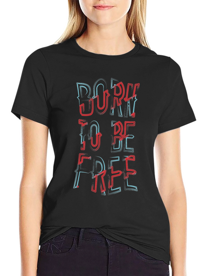 Born to be Free Black Graphic Tee