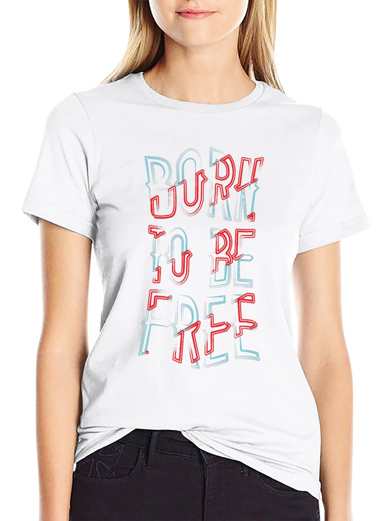 Born to be Free Black Graphic Tee