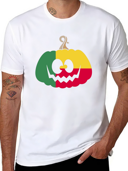 Benin Flag Pumpkin Halloween T-Shirt