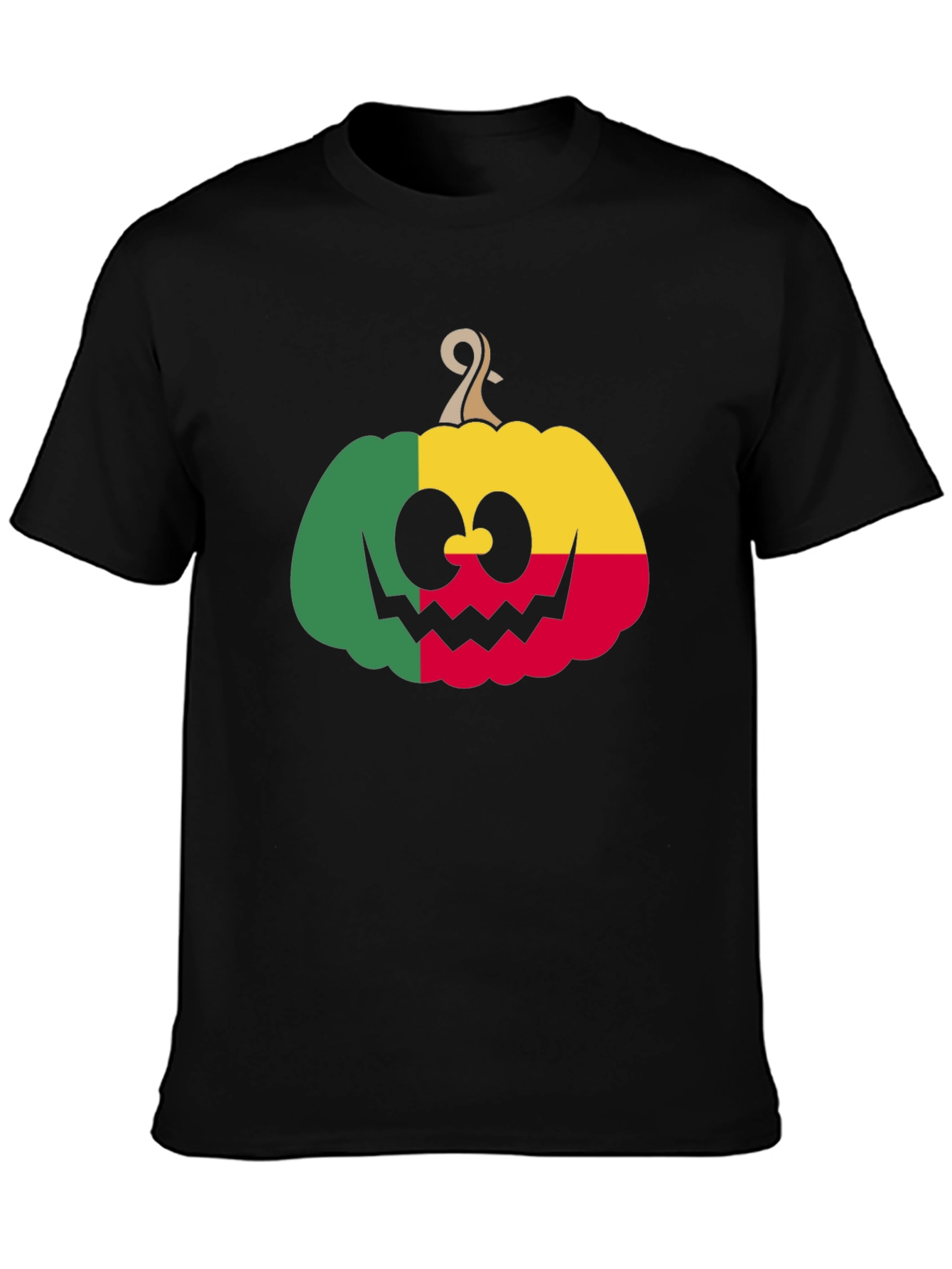 Benin Flag Pumpkin Halloween T-Shirt