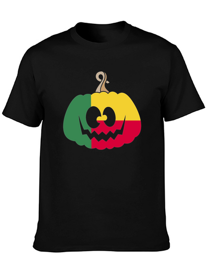 Benin Flag Pumpkin Halloween T-Shirt