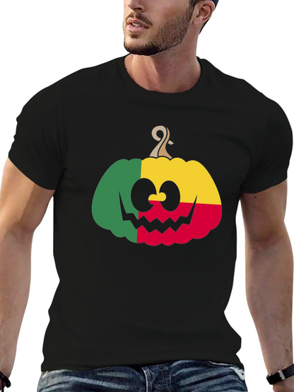 Benin Flag Pumpkin Halloween T-Shirt