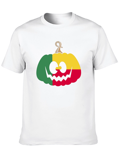 Benin Flag Pumpkin Halloween T-Shirt