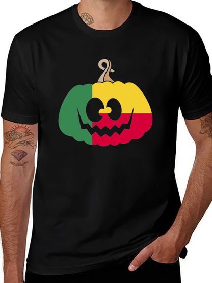 Benin Flag Pumpkin Halloween T-Shirt