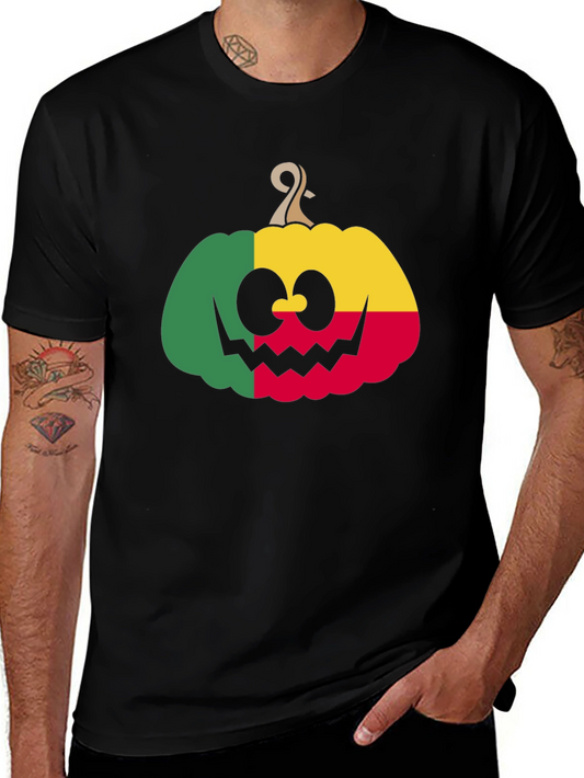 Benin Flag Pumpkin Halloween T-Shirt