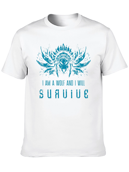 Wolf Survive Graphic T-Shirt