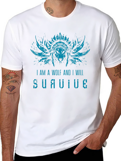 Wolf Survive Graphic T-Shirt