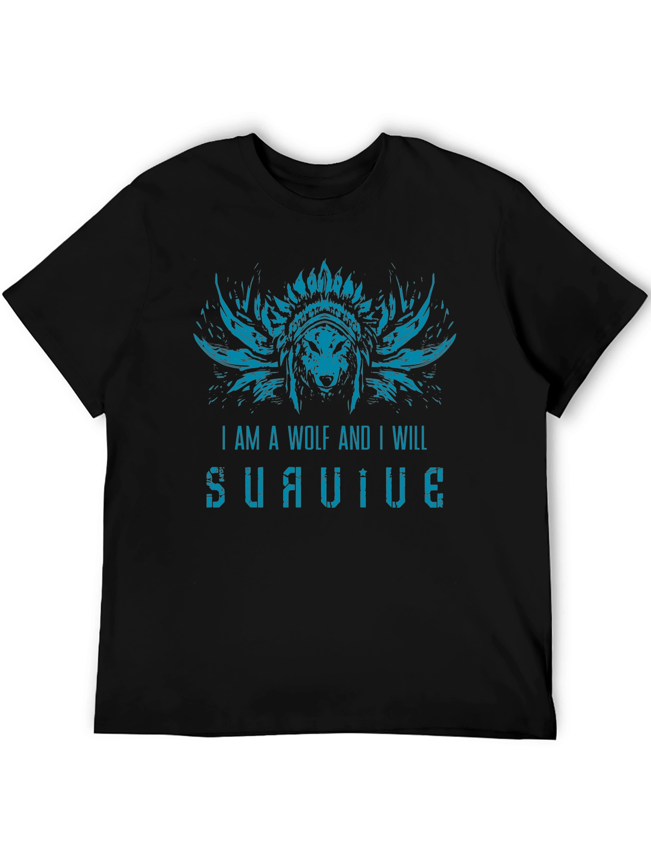Wolf Survive Graphic T-Shirt