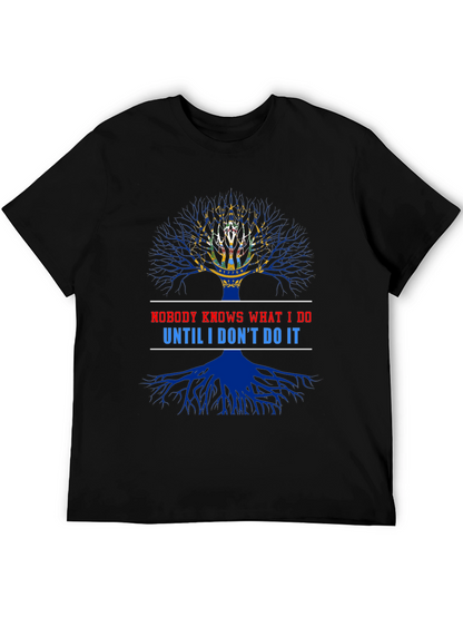 Novelty Graphic Tree T-Shirt - Nobody Knows Tee