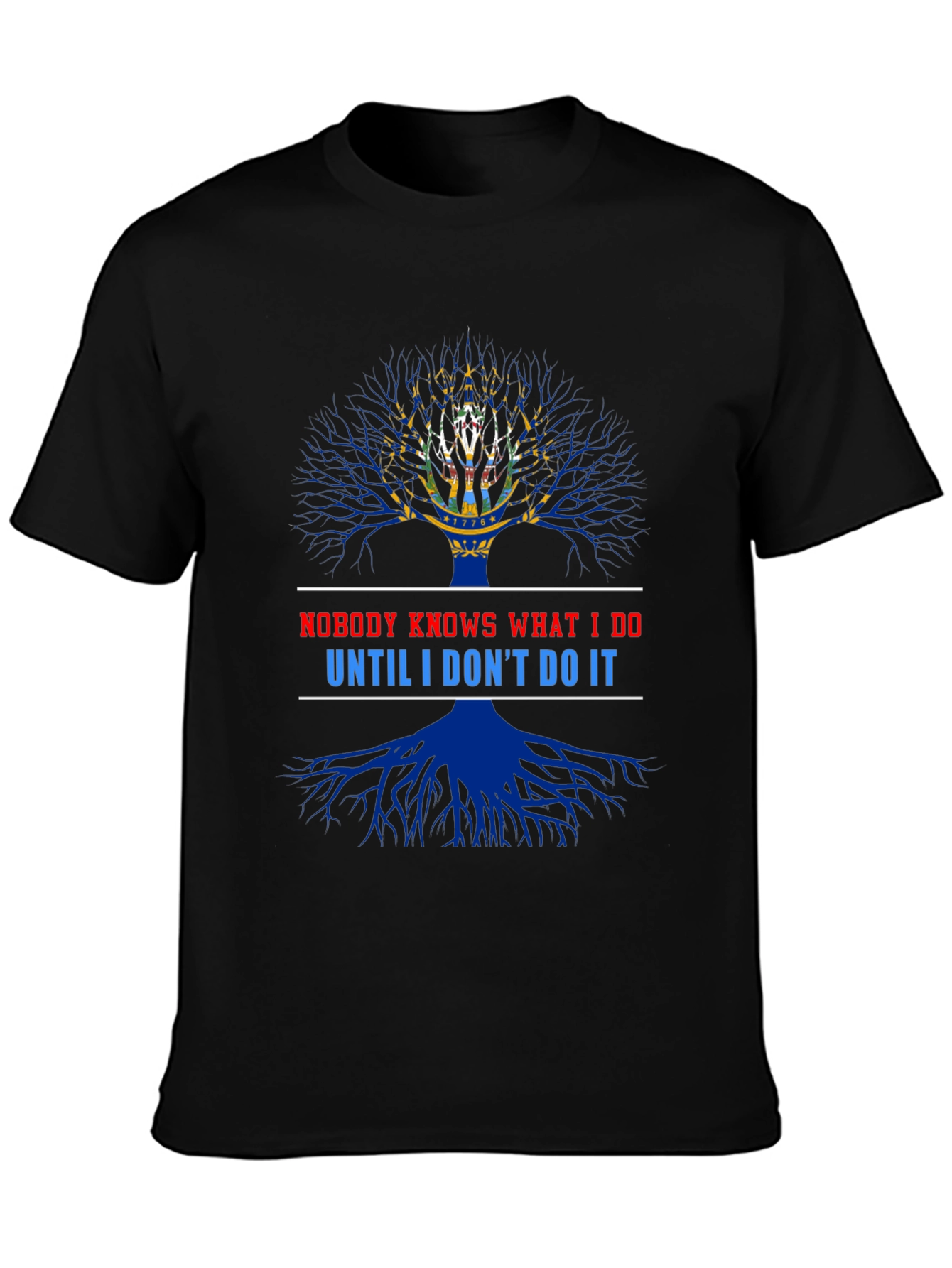 Novelty Graphic Tree T-Shirt - Nobody Knows Tee